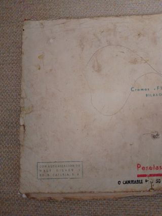 ALBUN DE PINOCHO ANTIGUO