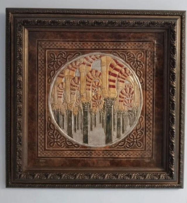 Cuadro Cordobán cuero repujado