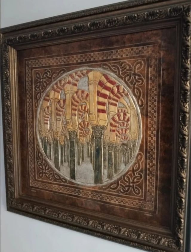 Cuadro Cordobán cuero repujado