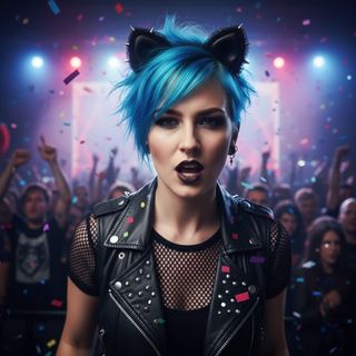 Tocado Orejas Ratona Felpa y Encaje - Artesanal