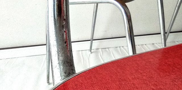 Sedie anni 60 in formica rossa  4 pz.