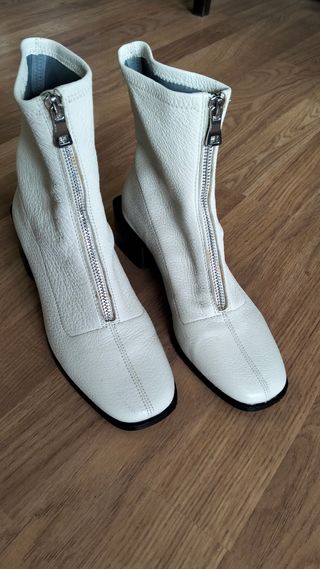 Botines blancos Mango