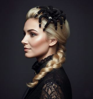 Tocado Tarántula Hecho a Mano Gótico