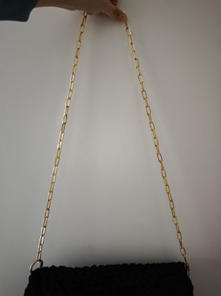 Bolso tejido crochet ganchillo negro