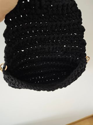 Bolso tejido crochet ganchillo negro