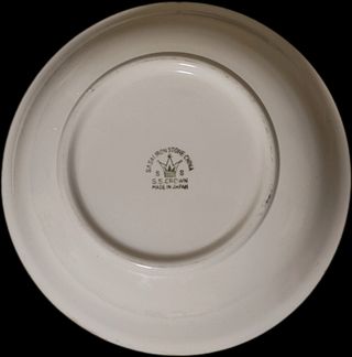Plato Hondo Blue Willow Sasai Japón Vintage