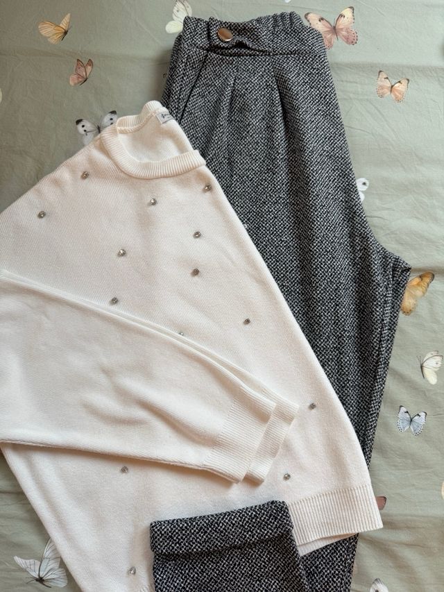 Lote conjunto jersey punto y pantalon pinzas