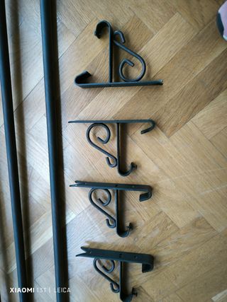 Barras cortina forja más sujeta cortinas.n