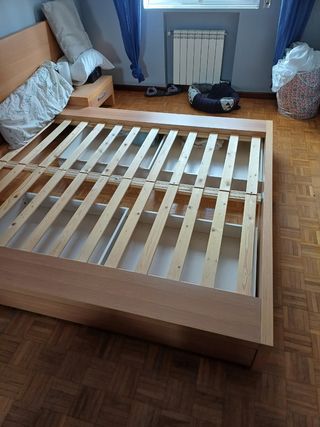 Somier estilo japonés y soporte para TV