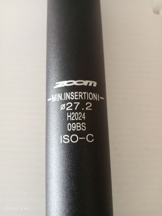 Tija sillín bicicleta 27,2 diámetro estr