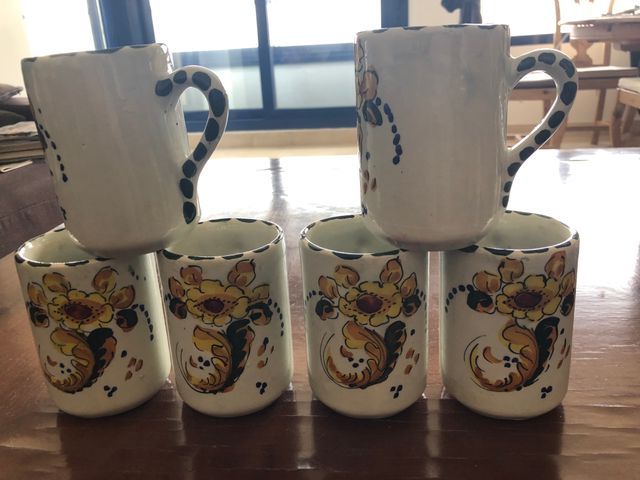 Juego de jarras porcelana decoradas