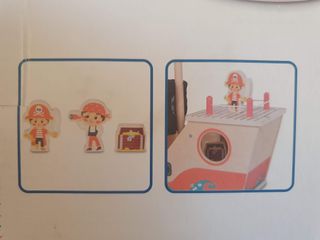 Barco pirata de madera