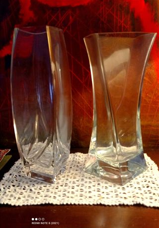 2 vasi in cristallo Anni 80