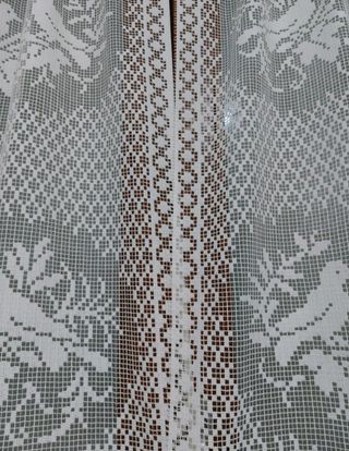 2 Tende lunghe bianche decorate