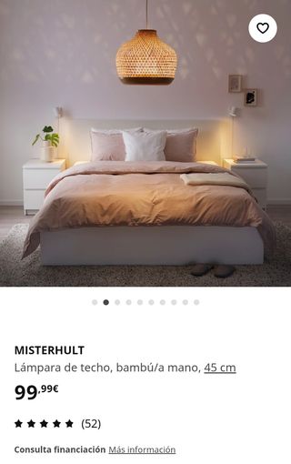 Lampara techo bambú MISTERHULT Ikea