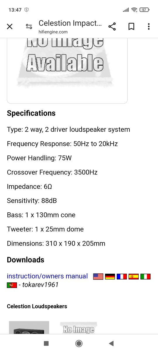 ALTAVOCES CELESTION IMPACT 10i