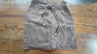 Gonna a portafoglio in lino