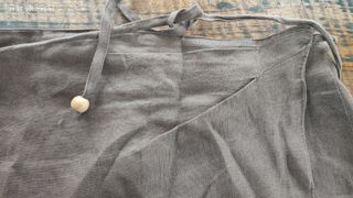 Gonna a portafoglio in lino