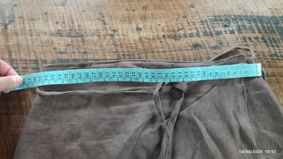 Gonna a portafoglio in lino