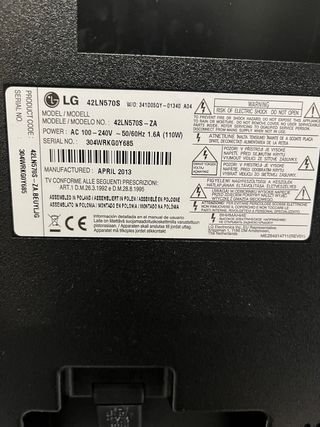 Televisión LG de 42”