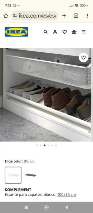 Zapatero ikea 100 x 35 cm