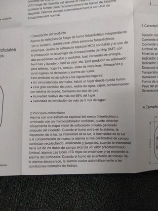Detector de humo autónomo color blanco nuevo.