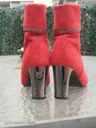 Botines mujer número 37 Rojo