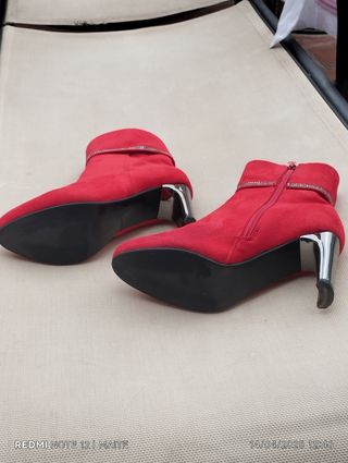 Botines mujer número 37 Rojo