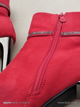 Botines mujer número 37 Rojo