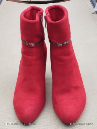Botines mujer número 37 Rojo
