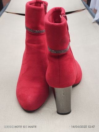 Botines mujer número 37 Rojo