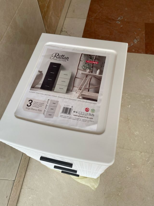 Cajonera 3 capas blanco, espacio grande