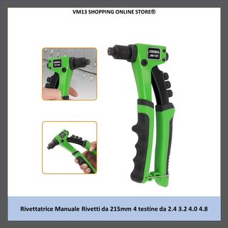 Rivettatrice Manuale Rivetti da 215mm 4 testine