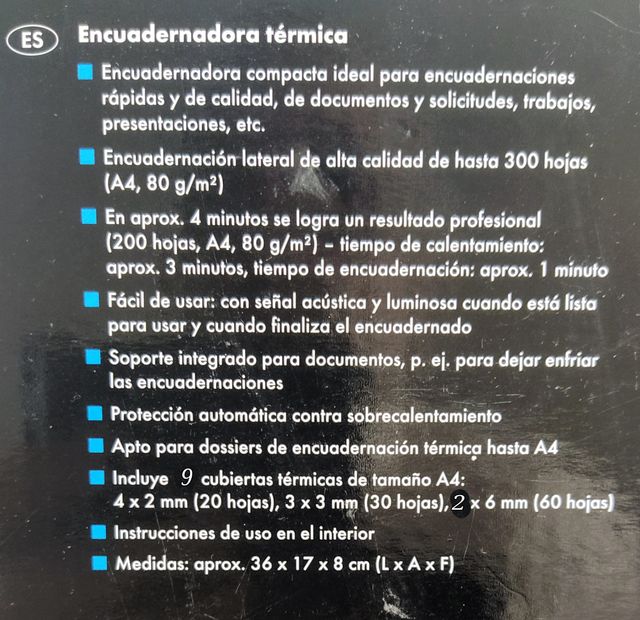 Encuadernadora térmica