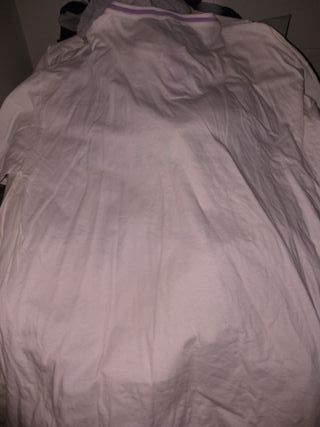 maglietta bianca navy line