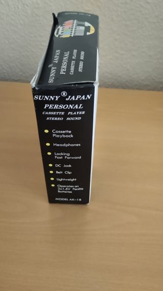 REPRODUCTOR CASSETTE PORTÁTIL SUNNY JAPAN PERSONAL