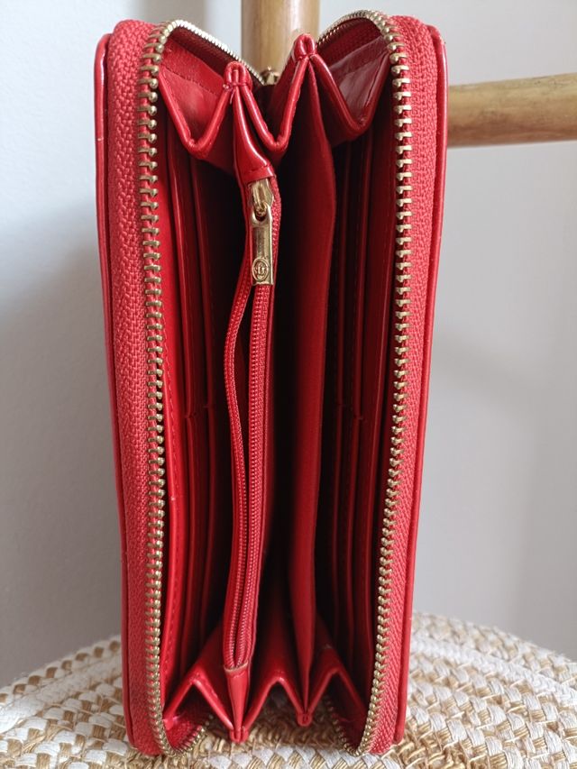 Billetera monedero mujer rojo Stradivari