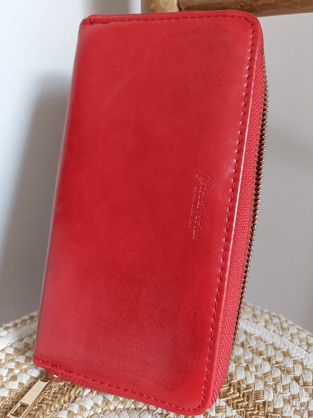 Billetera monedero mujer rojo Stradivari