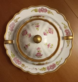 Antica zuppiera e piatto portata vintage