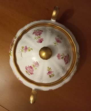 Antica zuppiera e piatto portata vintage