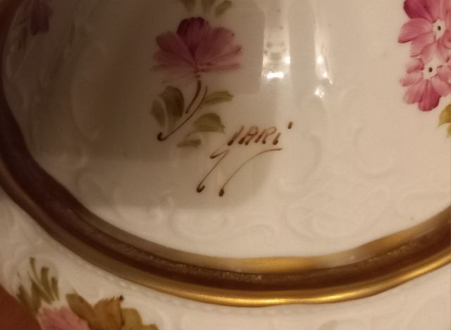 Antica zuppiera e piatto portata vintage