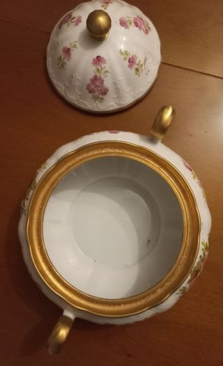 Antica zuppiera e piatto portata vintage