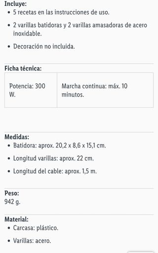 Batidora amasadora silvercrest