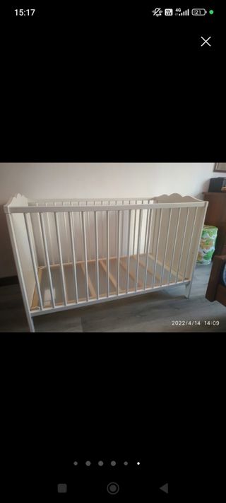 Cuna y colchón SIN JUEGO DE CHINCHONERA