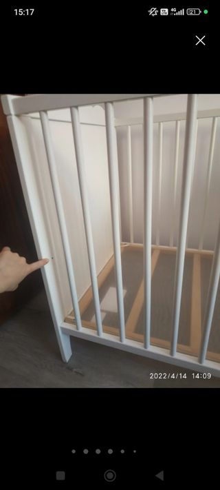 Cuna y colchón SIN JUEGO DE CHINCHONERA