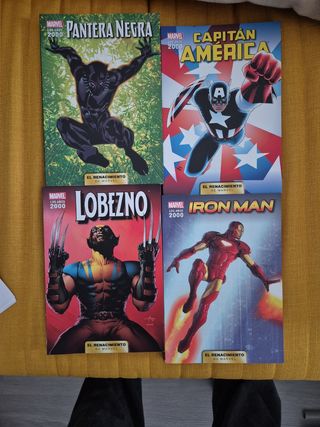 Comics ironman,cap america, pant negra,lobezno