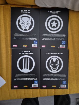 Comics ironman,cap america, pant negra,lobezno