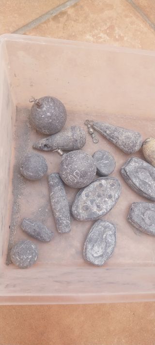 Lote de plomos de pesca