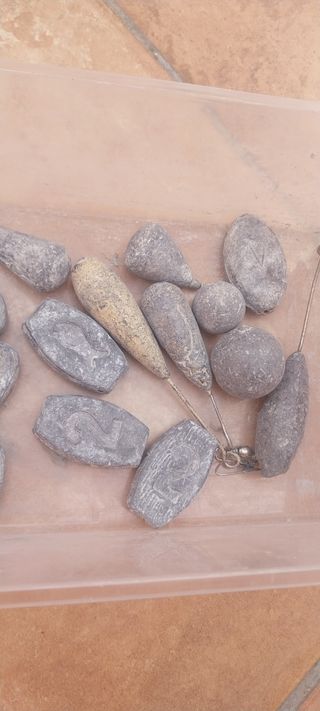 Lote de plomos de pesca
