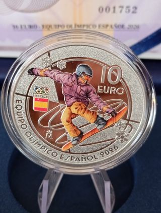 Moneda 10 euros plata proof 25,equipo 2026